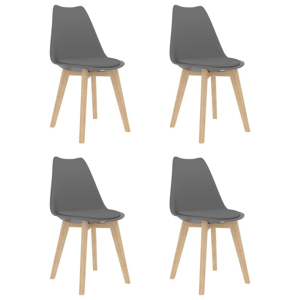 vidaXL Eetkamerstoelen 2 st kunststof grijs