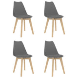 vidaXL Eetkamerstoelen 2 st kunststof grijs