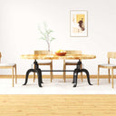 vidaXL Eettafel 180 cm massief mangohout en staal