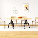 vidaXL Eettafel 180 cm massief mangohout en staal