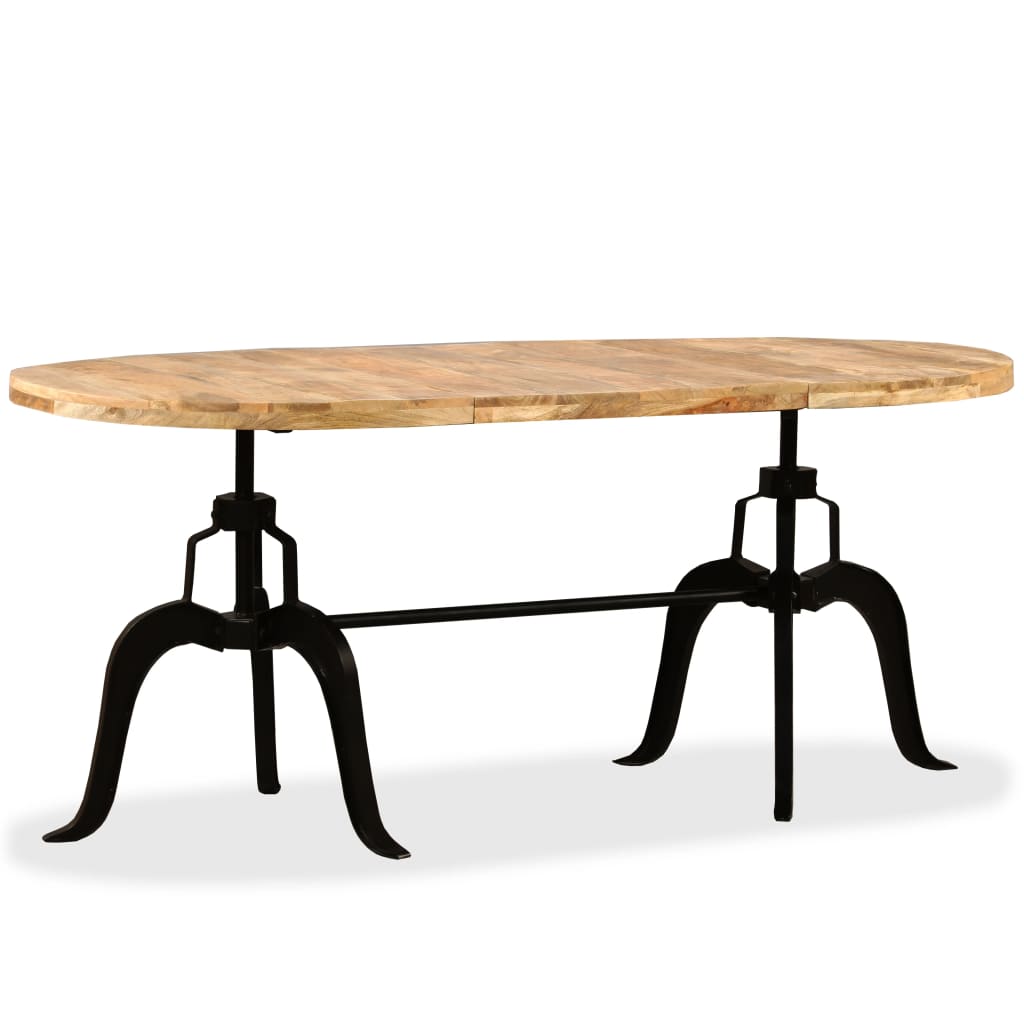 vidaXL Eettafel 180 cm massief mangohout en staal