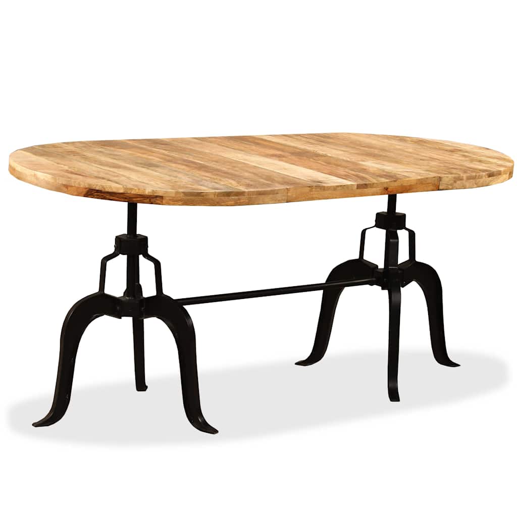 vidaXL Eettafel 180 cm massief mangohout en staal