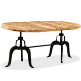 vidaXL Eettafel 180 cm massief mangohout en staal