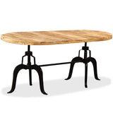 vidaXL Eettafel 180 cm massief mangohout en staal