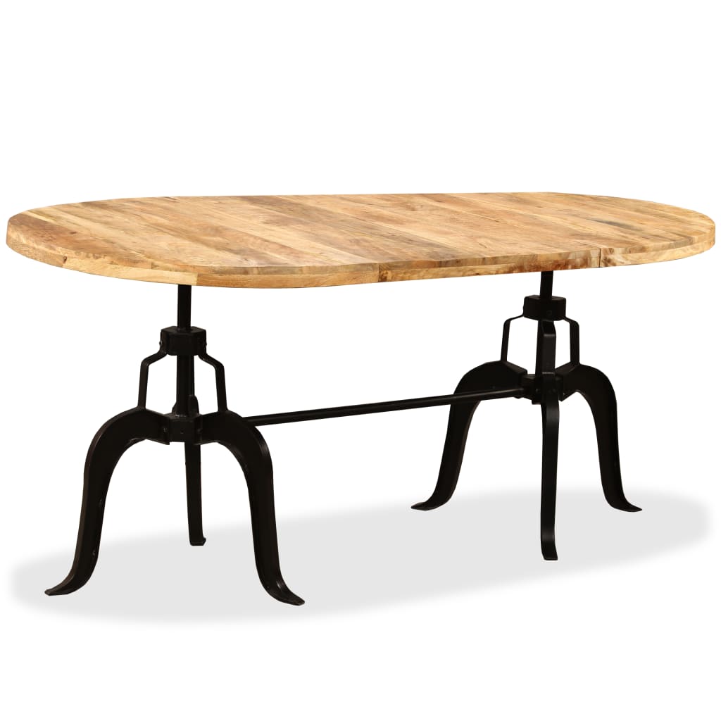 vidaXL Eettafel 180 cm massief mangohout en staal