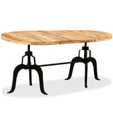 vidaXL Eettafel 180 cm massief mangohout en staal