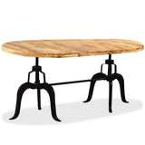 vidaXL Eettafel 180 cm massief mangohout en staal