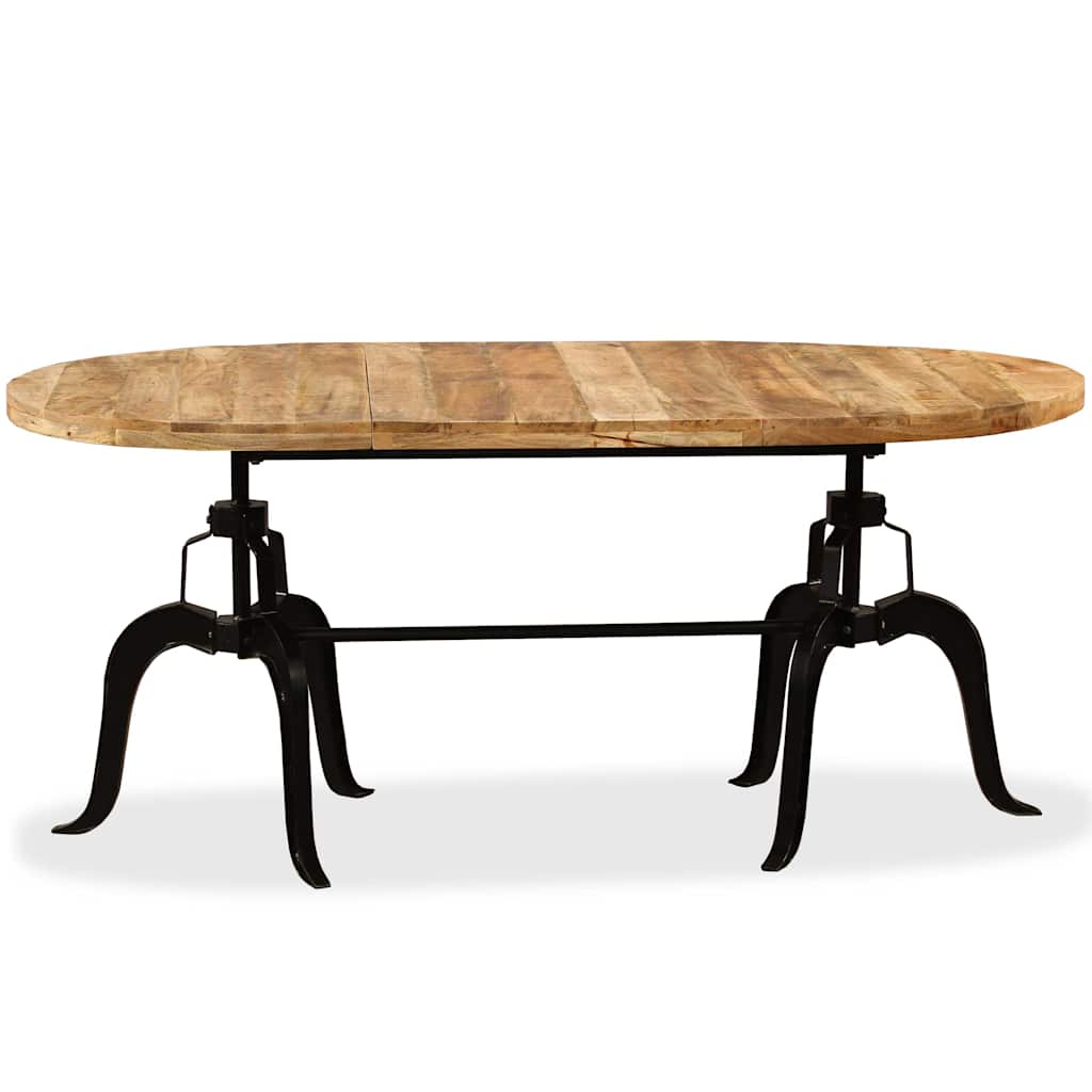 vidaXL Eettafel 180 cm massief mangohout en staal