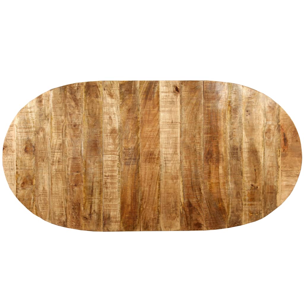 vidaXL Eettafel 180 cm massief mangohout en staal