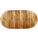vidaXL Eettafel 180 cm massief mangohout en staal