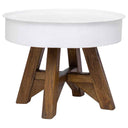 vidaXL Salontafel 60x45 cm gemengd gerecycled hout zilver