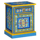 vidaXL Bedside Cabinet Hand-Painted Solid Mango Wood Turquoise