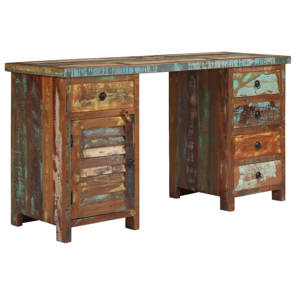 vidaXL Bureau 140x50x77 cm bois recyclé massif