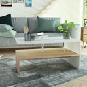 vidaXL Salontafel 90x59x42 cm bewerkt hout wit