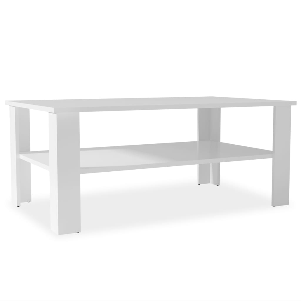 vidaXL Salontafel 100x59x42 cm bewerkt hout wit