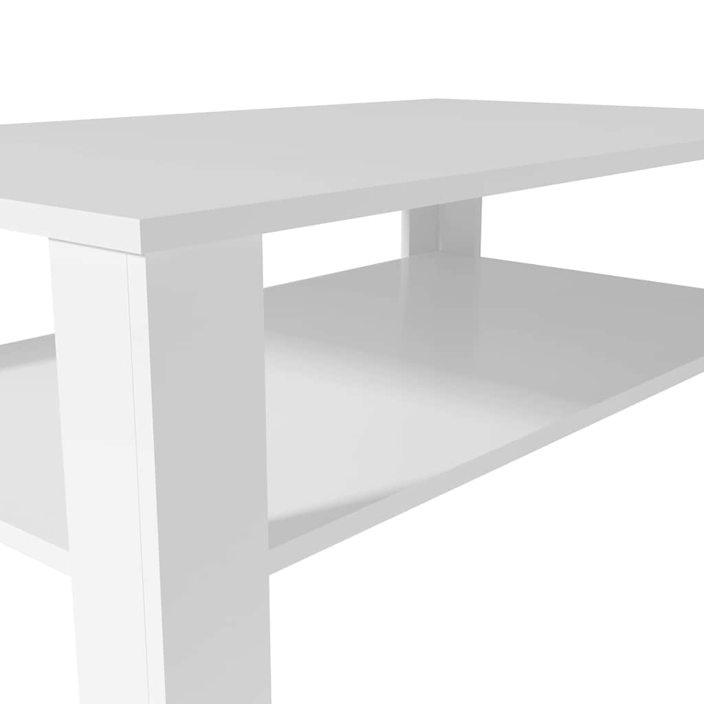 vidaXL Salontafel 100x59x42 cm bewerkt hout wit