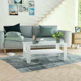 vidaXL Salontafel 100x59x42 cm bewerkt hout wit