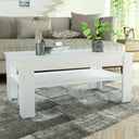 vidaXL Salontafel 110x65x48 cm bewerkt hout wit