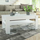 vidaXL Salontafel 110x65x48 cm bewerkt hout wit