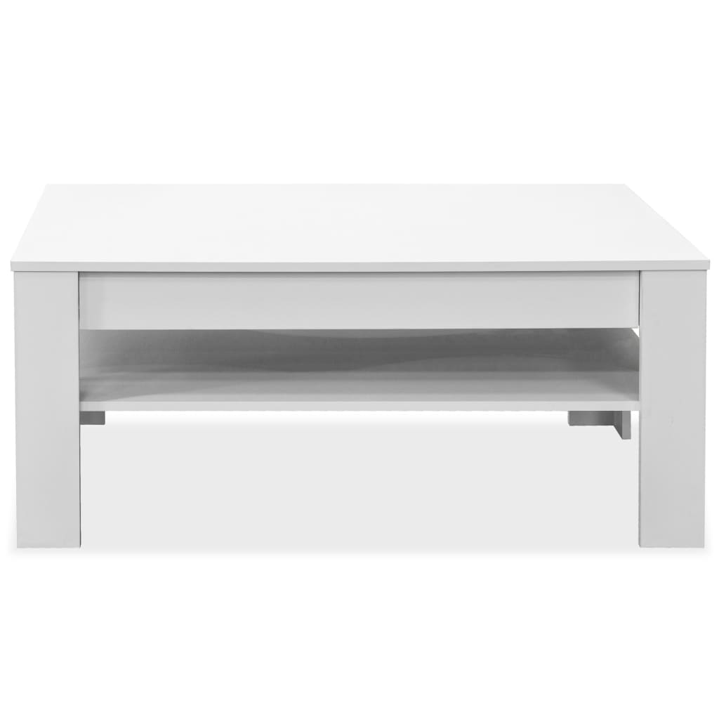 vidaXL Salontafel 110x65x48 cm bewerkt hout wit