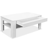 vidaXL Salontafel 110x65x48 cm bewerkt hout wit