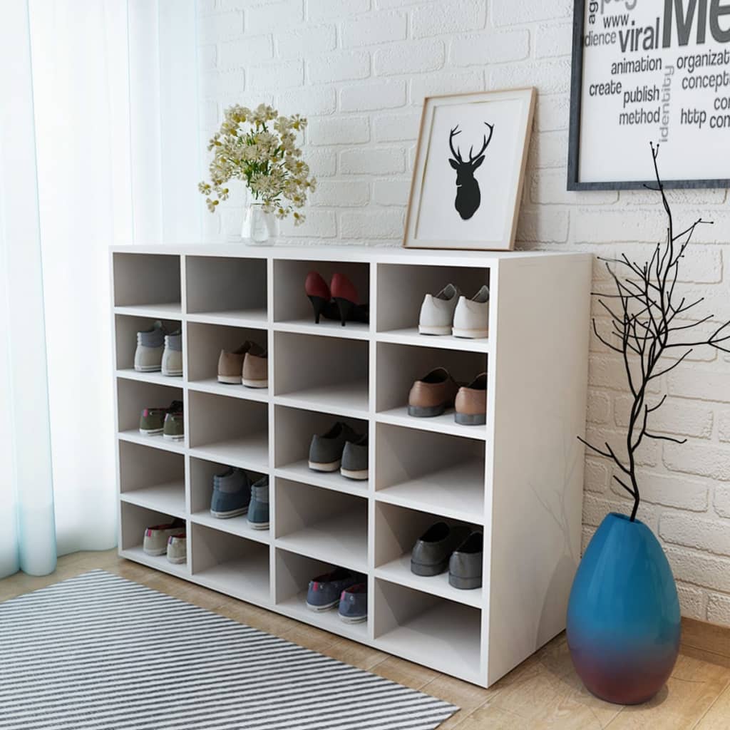 vidaXL Schoenenrek 92x30x67,5 cm bewerkt hout eikenkleurig