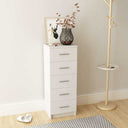 vidaXL Tall Chest of Drawers 41x35x106 cm Engineered Wood White