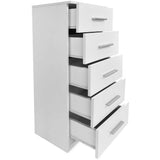 vidaXL Tall Chest of Drawers 41x35x106 cm Engineered Wood White