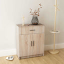 vidaXL Dressoir 71x35x88 cm bewerkt hout eiken