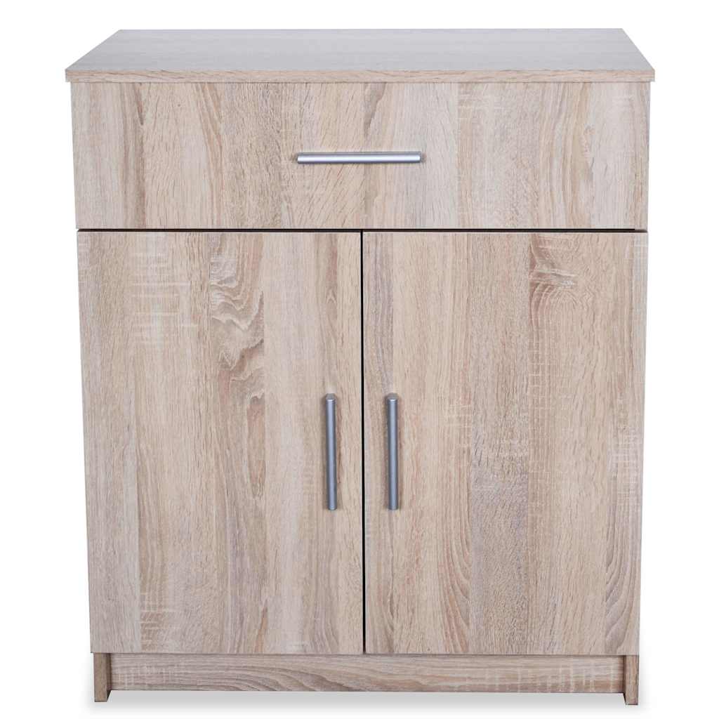 vidaXL Dressoir 71x35x88 cm bewerkt hout eiken