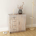 vidaXL Dressoir 79x35x88 cm bewerkt hout eiken