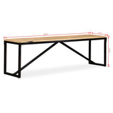 vidaXL Bankje 110x35x45 cm massief gerecycled hout