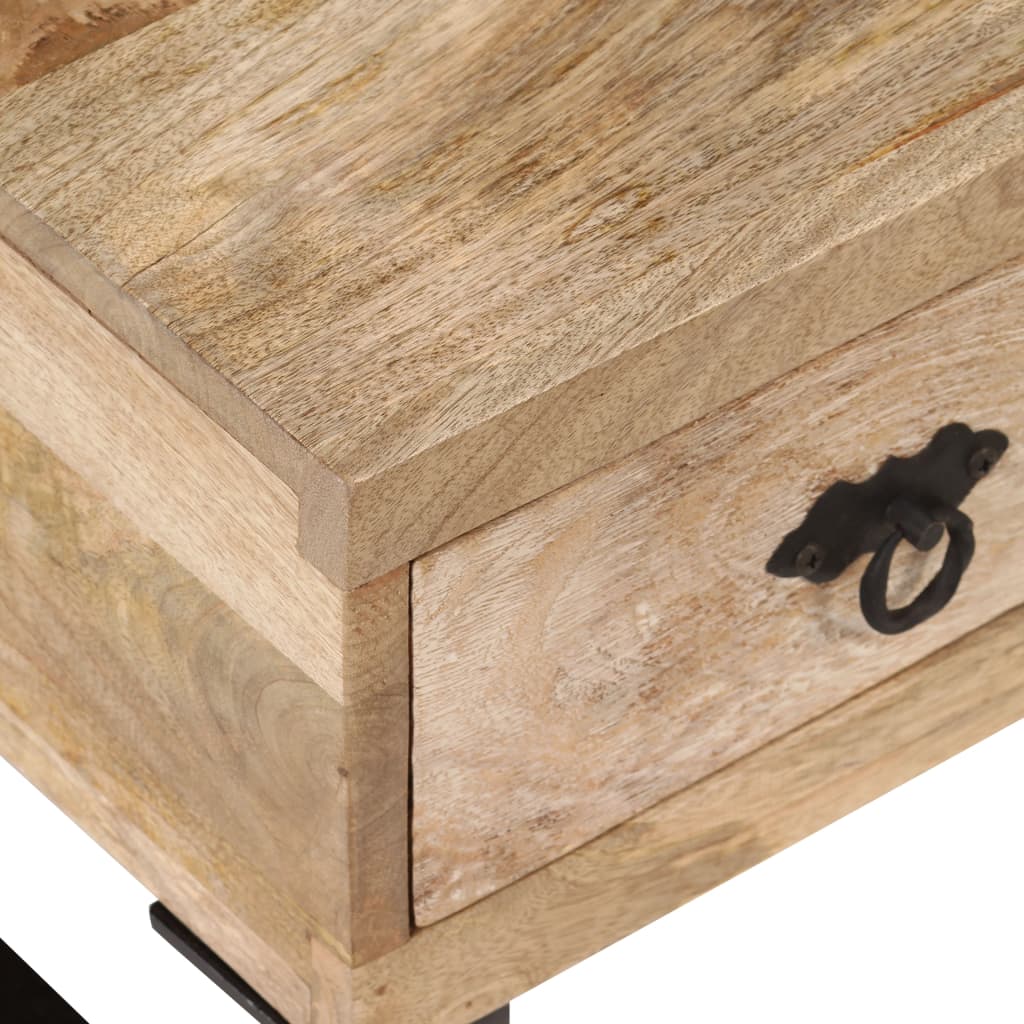 vidaXL Salontafel met 3 lades 90x50x35 cm massief mangohout