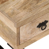 vidaXL Salontafel met 3 lades 90x50x35 cm massief mangohout