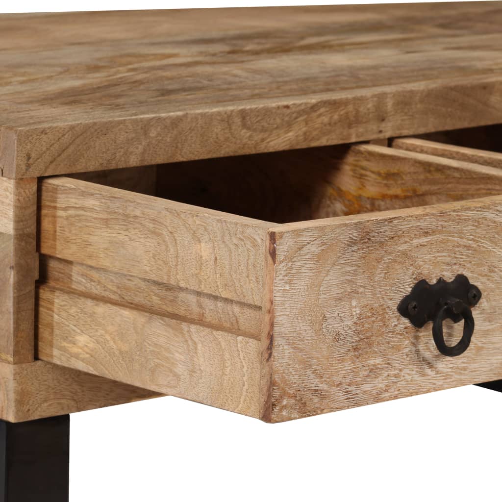 vidaXL Salontafel met 3 lades 90x50x35 cm massief mangohout