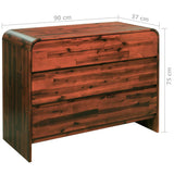 vidaXL Ladekast 90x37x75 cm massief acaciahout
