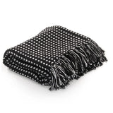 vidaXL Herringbone Plaid 125x150 cm cotton grey