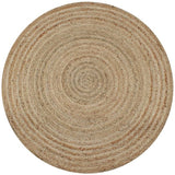 vidaXL Rug round 90 cm braided jute