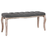 vidaXL Bank 110x38x48 cm linnen massief hout crèmewit