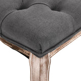 vidaXL Bank 110x38x48 cm linnen massief hout crèmewit