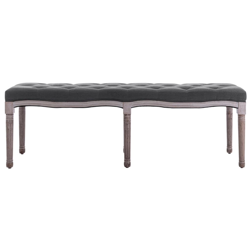 vidaXL Bench 150x40x48 cm linen solid wood cream white