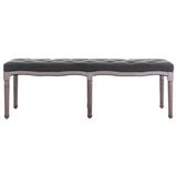 vidaXL Bench 150x40x48 cm linen solid wood cream white