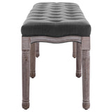 vidaXL Bench 150x40x48 cm linen solid wood cream white