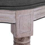 vidaXL Bench 150x40x48 cm linen solid wood cream white
