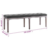 vidaXL Bench 150x40x48 cm linen solid wood cream white