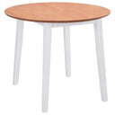 vidaXL Eettafel inklapbaar rond MDF bruin
