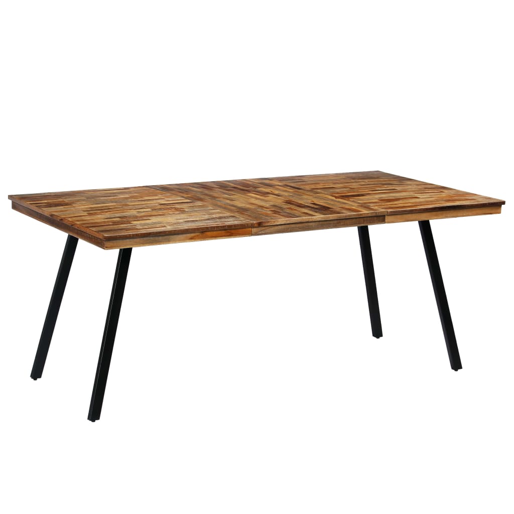 vidaXL Dining Table 180x90x76 cm Recycled Teak and Steel