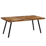 vidaXL Dining Table 180x90x76 cm Recycled Teak and Steel