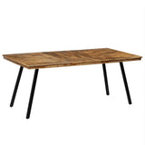 vidaXL Dining Table 180x90x76 cm Recycled Teak and Steel