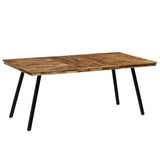 vidaXL Dining Table 180x90x76 cm Recycled Teak and Steel